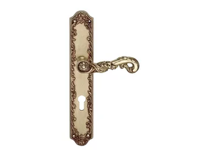 POESIA - Chromed brass door handle on back plate _ LINEA CALI'